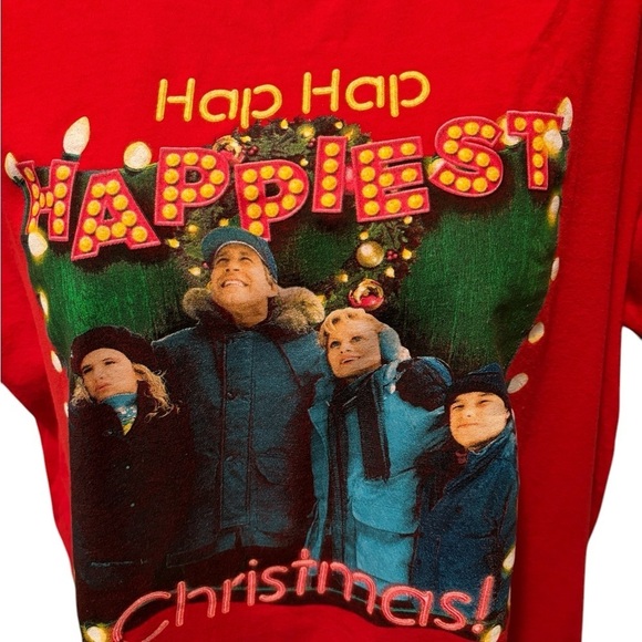 National Lampoon’s Christmas Vacation Graphic Tee L HAP HAP HAPPIEST CHRISTMAS - Picture 2 of 4